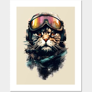 Aviator Cat - Pilot Cat Posters and Art